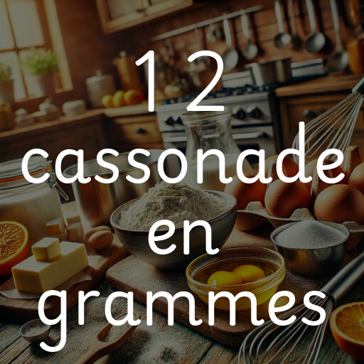 1 2 cassonade en grammes