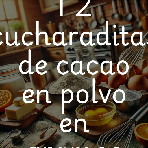 1 2 cucharaditas de cacao en polvo en gramos