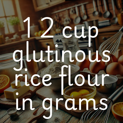 1 2 cup glutinous rice flour in grams