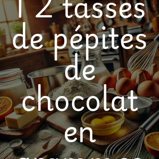 1 2 tasses de pépites de chocolat en grammes