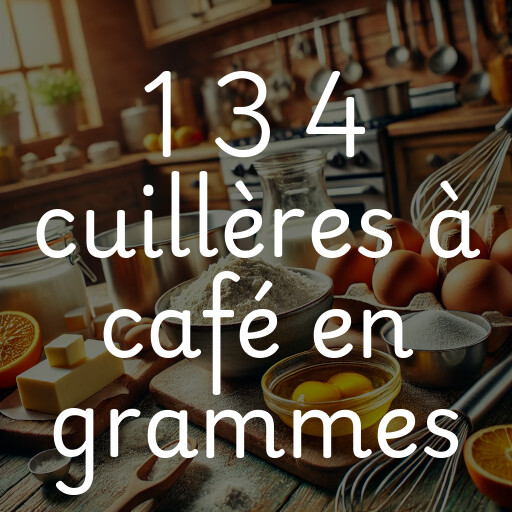 1 3 4 cuillères à café en grammes