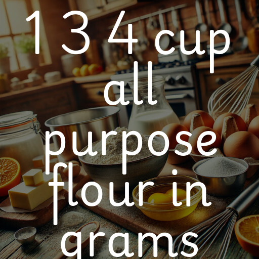 1 3 4 cup all purpose flour in grams