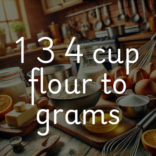 1 3 4 cup flour to grams