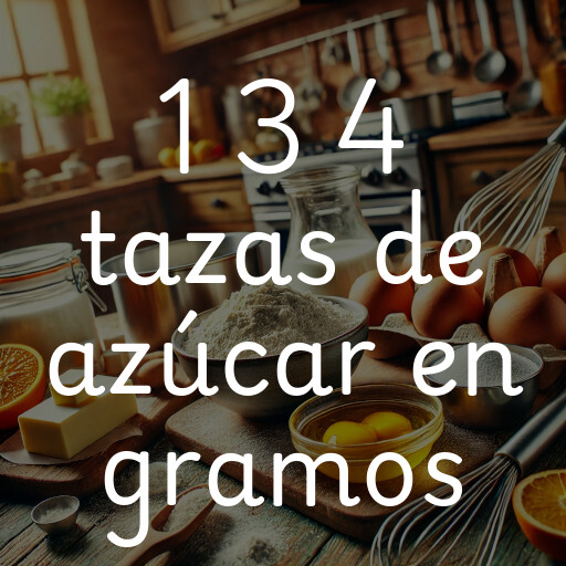 1 3 4 tazas de azúcar en gramos