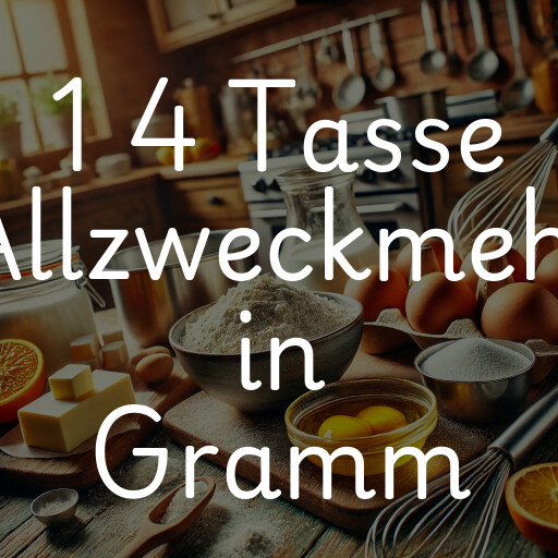 1 4 Tasse Allzweckmehl in Gramm