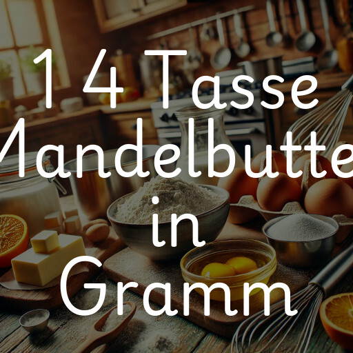 1 4 Tasse Mandelbutter in Gramm