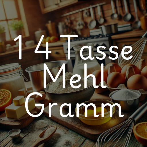 1 4 Tasse Mehl Gramm