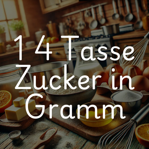 1 4 Tasse Zucker in Gramm