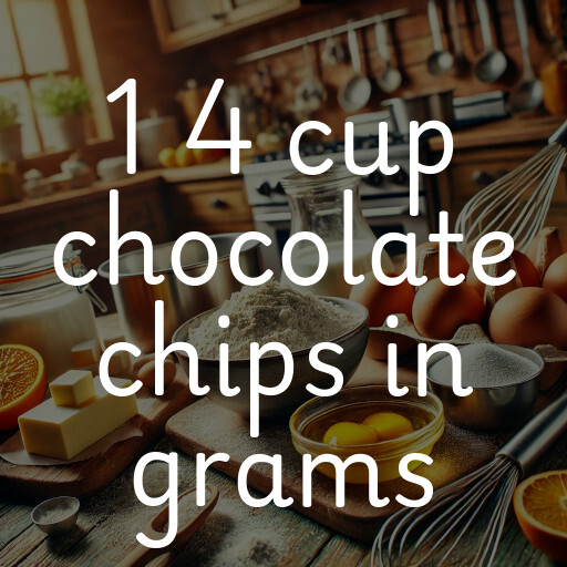 1 4 cup chocolate chips in grams