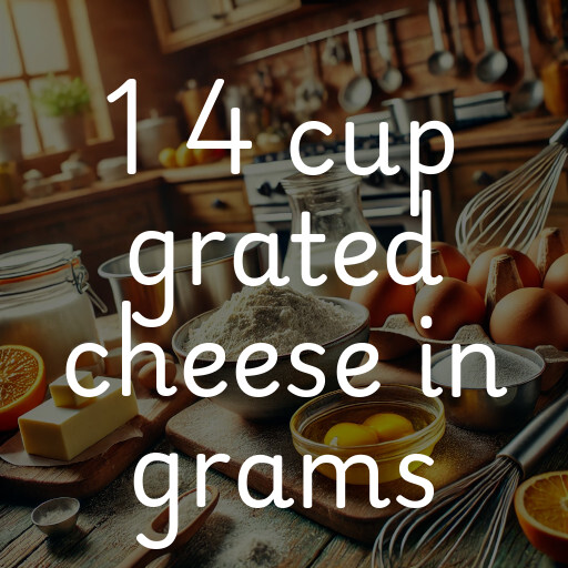 1 4 cup grated cheese in grams