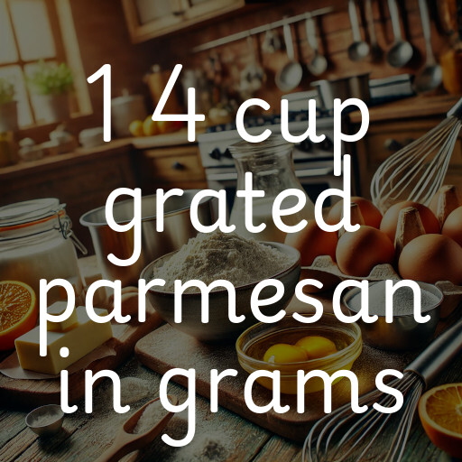 1 4 cup grated parmesan in grams