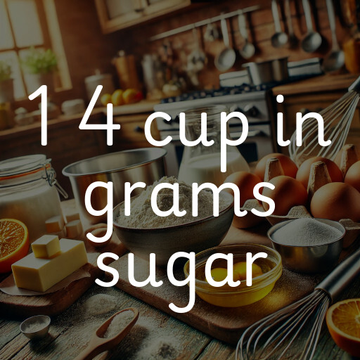 1 4 cup in grams sugar