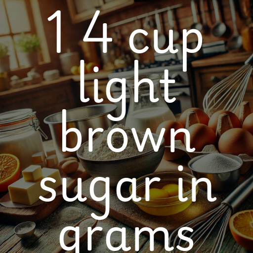 1 4 cup light brown sugar in grams