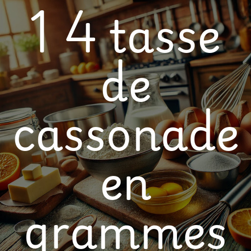 1 4 tasse de cassonade en grammes