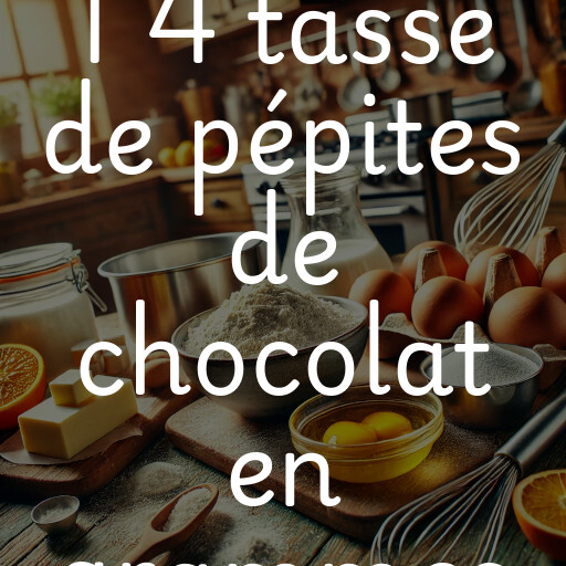 1 4 tasse de pépites de chocolat en grammes