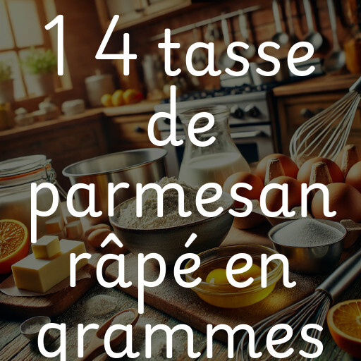 1 4 tasse de parmesan râpé en grammes