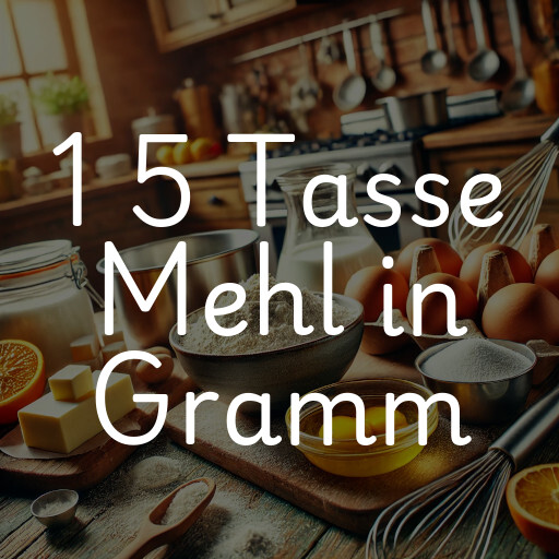 1 5 Tasse Mehl in Gramm