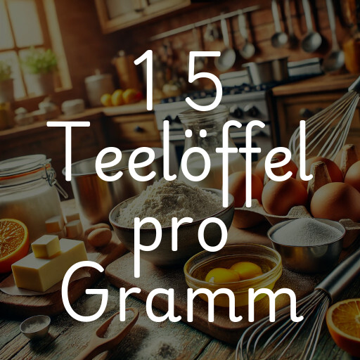 1 5 Teelöffel pro Gramm