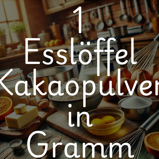 1 Esslöffel Kakaopulver in Gramm