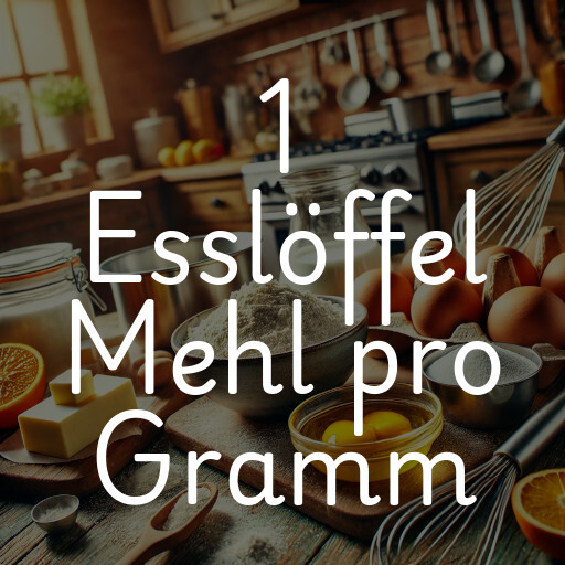 1 Esslöffel Mehl pro Gramm