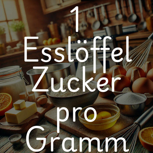 1 Esslöffel Zucker pro Gramm