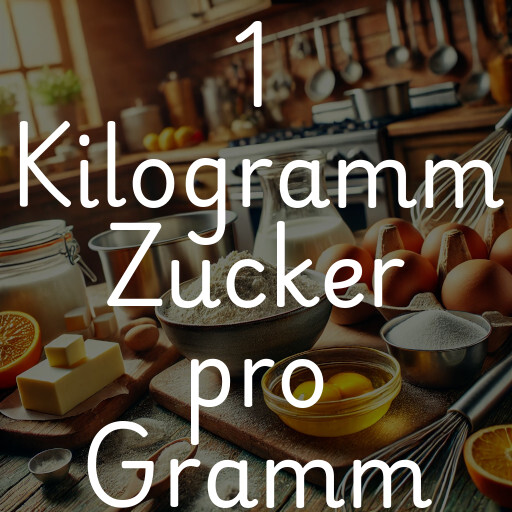 1 Kilogramm Zucker pro Gramm