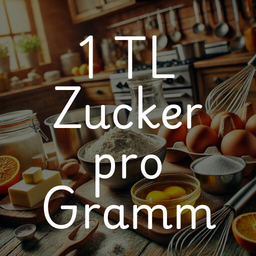 1 TL Zucker pro Gramm