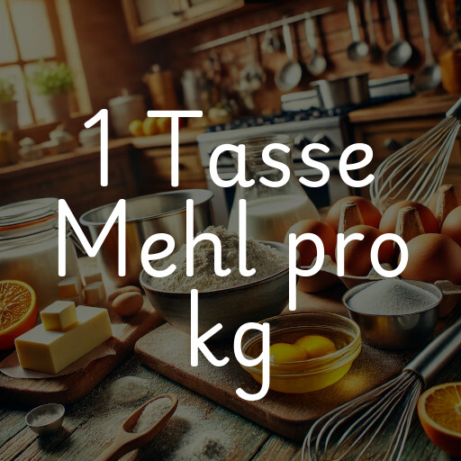 1 Tasse Mehl pro kg