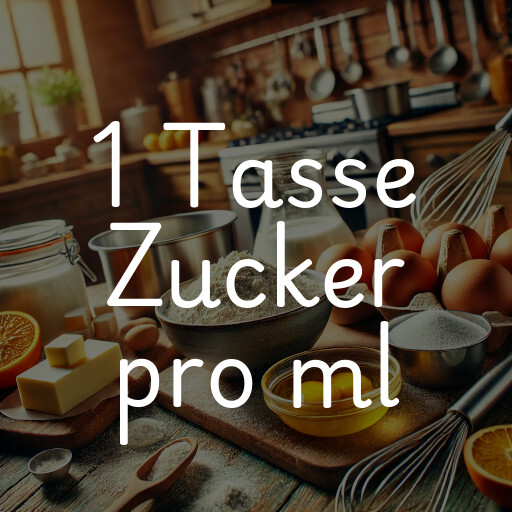 1 Tasse Zucker pro ml