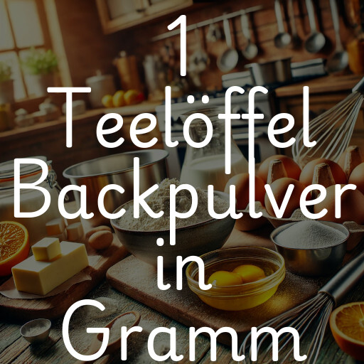 1 Teelöffel Backpulver in Gramm