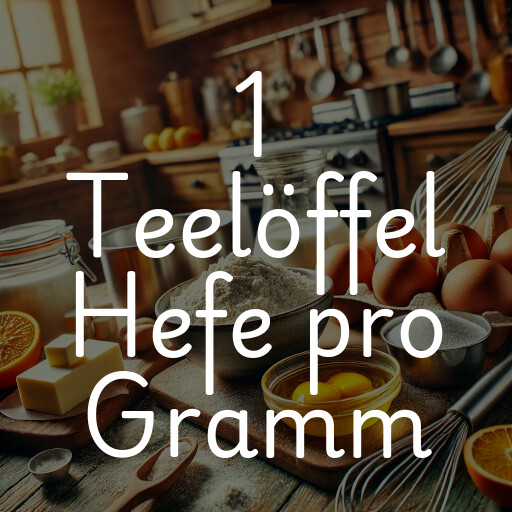 1 Teelöffel Hefe pro Gramm