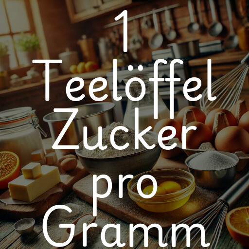 1 Teelöffel Zucker pro Gramm