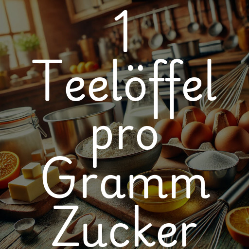 1 Teelöffel pro Gramm Zucker