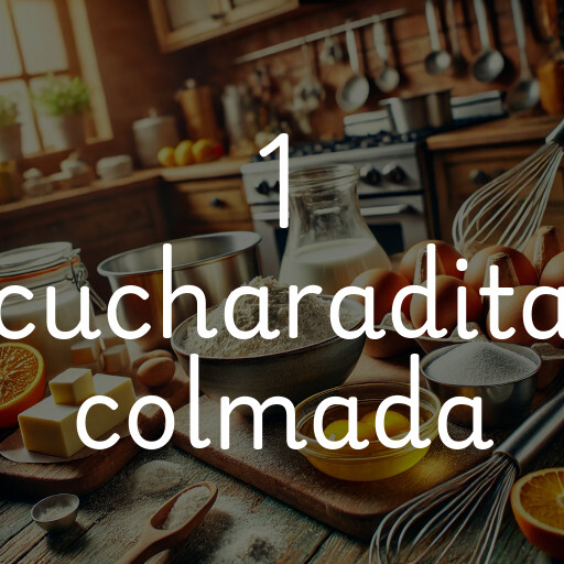 1 cucharadita colmada