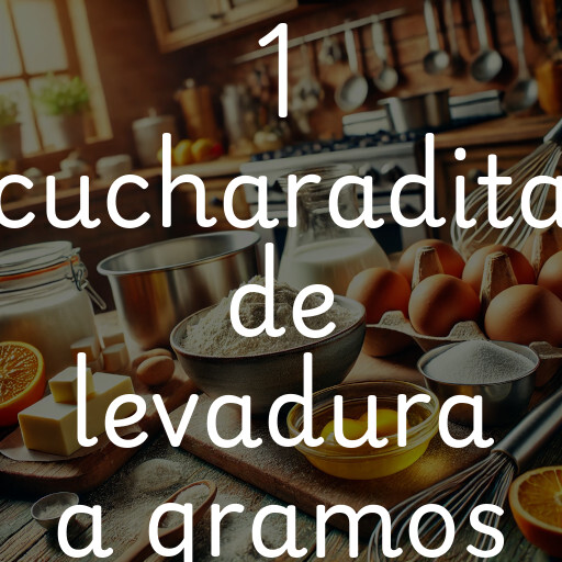 1 cucharadita de levadura a gramos