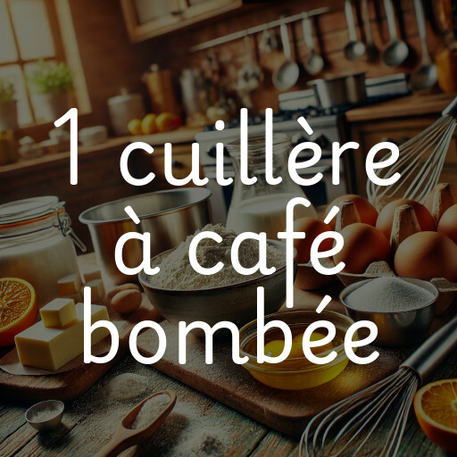 1 cuillère à café bombée