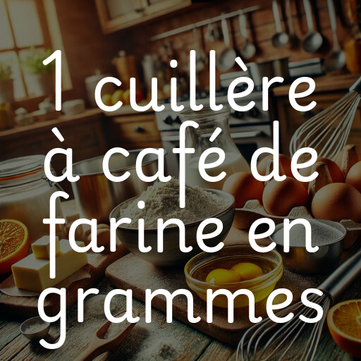 1 cuillère à café de farine en grammes