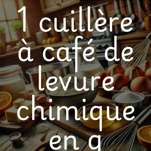 1 cuillère à café de levure chimique en g