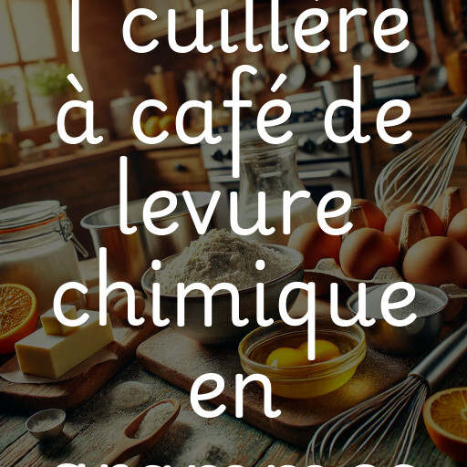 1 cuillère à café de levure chimique en grammes