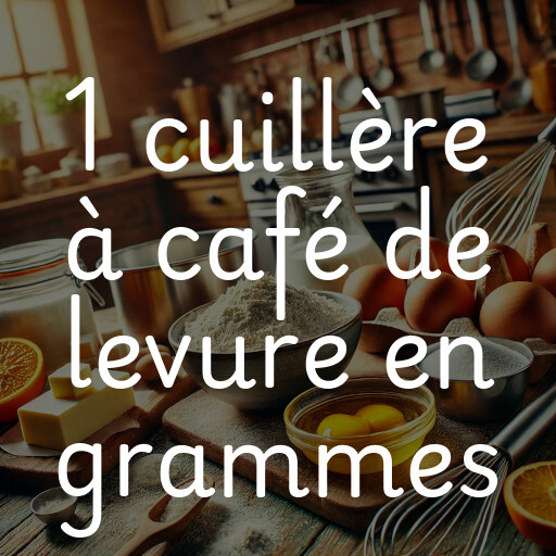 1 cuillère à café de levure en grammes