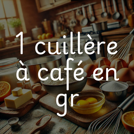 1 cuillère à café en gr