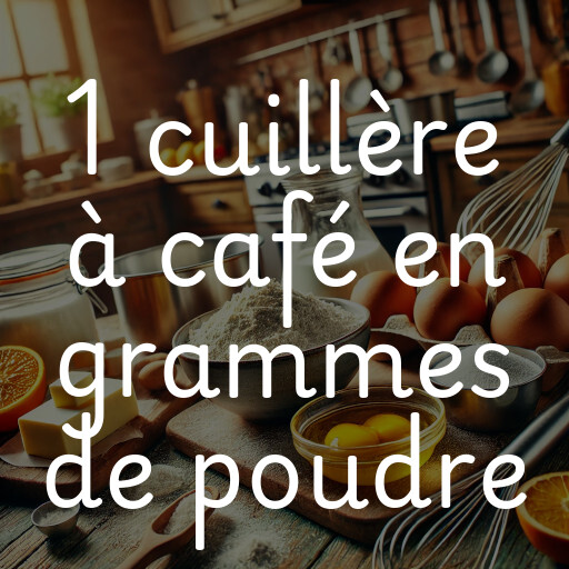 1 cuillère à café en grammes de poudre