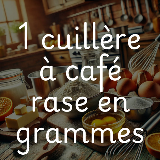 1 cuillère à café rase en grammes