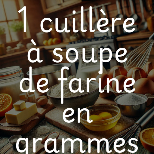 1 cuillère à soupe de farine en grammes