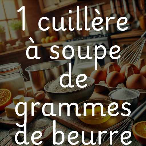 1 cuillère à soupe de grammes de beurre