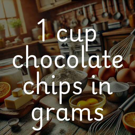 1 cup chocolate chips in grams