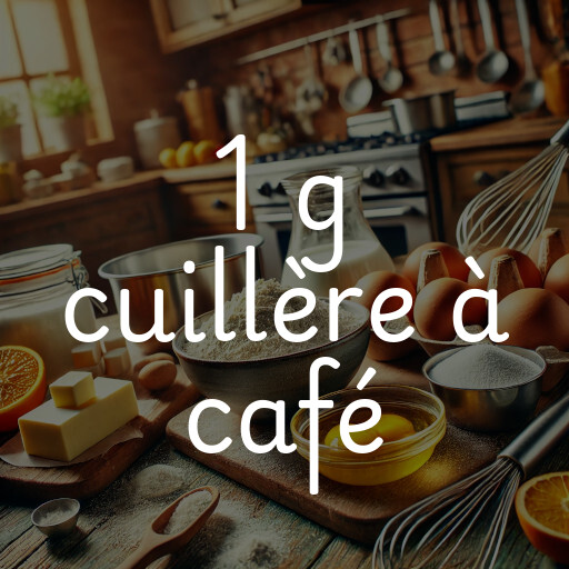 1 g cuillère à café