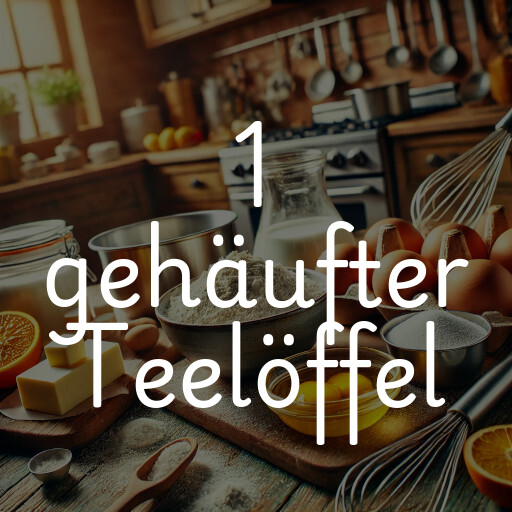 1 gehäufter Teelöffel