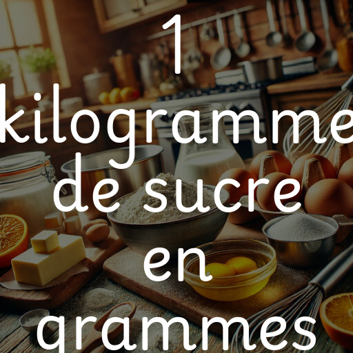 1 kilogramme de sucre en grammes