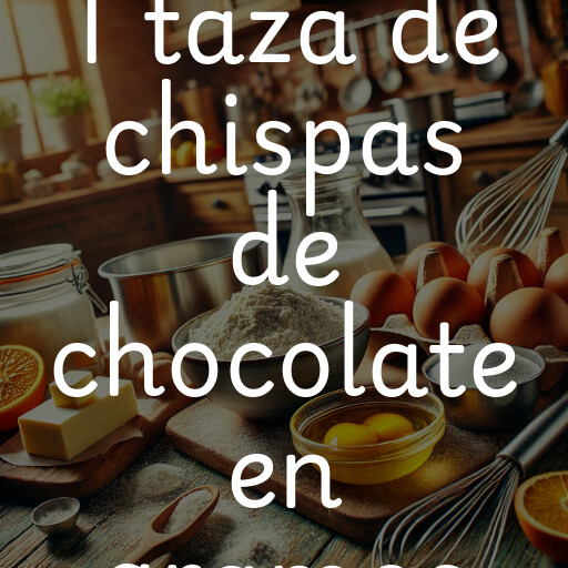 1 taza de chispas de chocolate en gramos